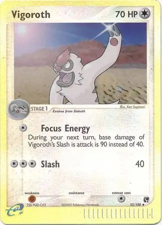 EX Sandstorm Vigoroth #52/100 reverse holo